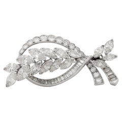 Platinum Diamond Brooch Pendant