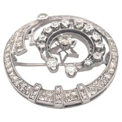 Platinum Diamond Celestial Brooch