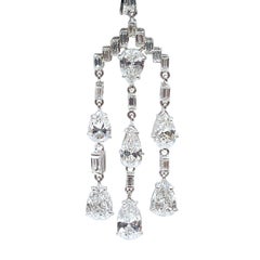 Platinum Diamond Chandelier Earrings