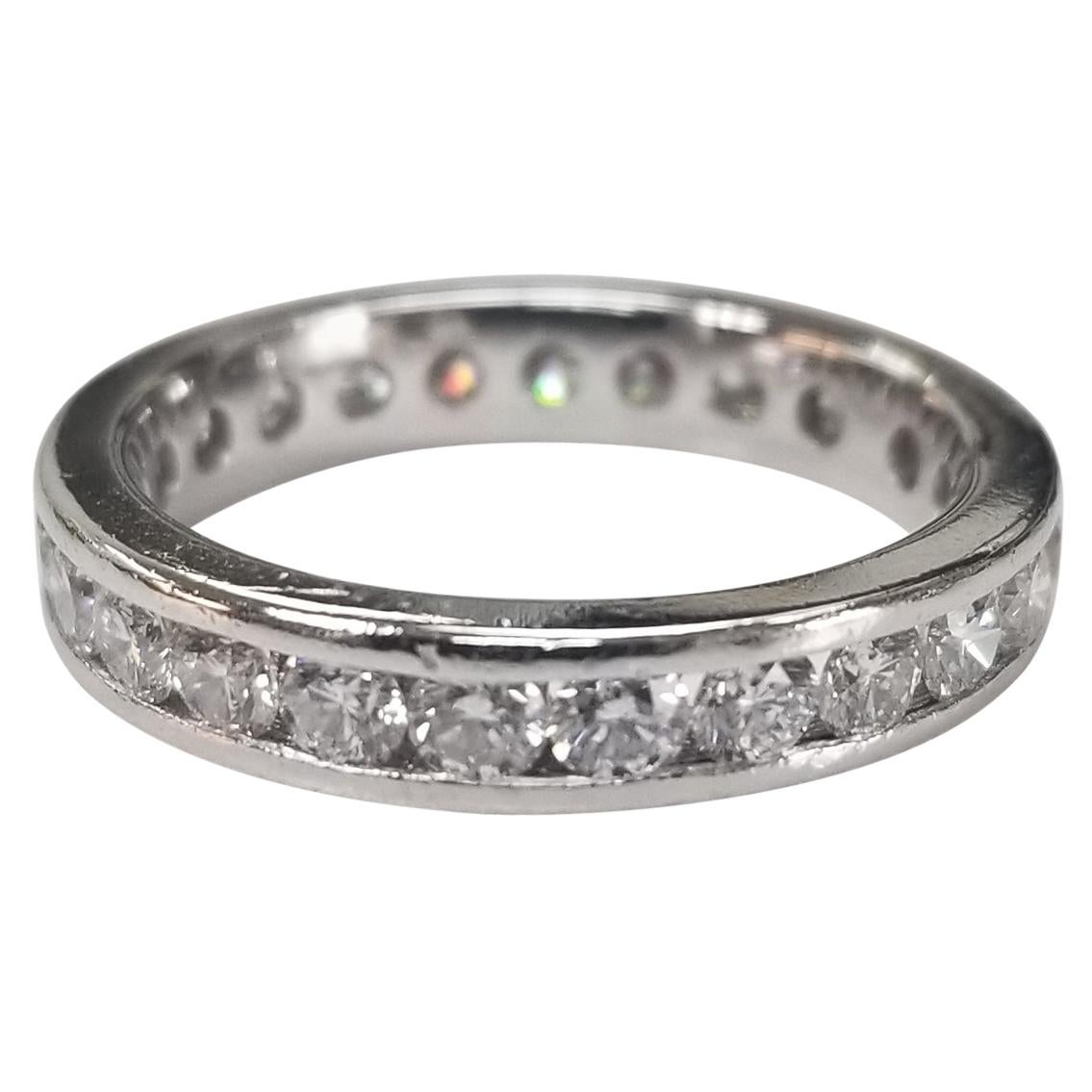 Platinum Diamond Channel Set Eternity Ring 2.10cts.