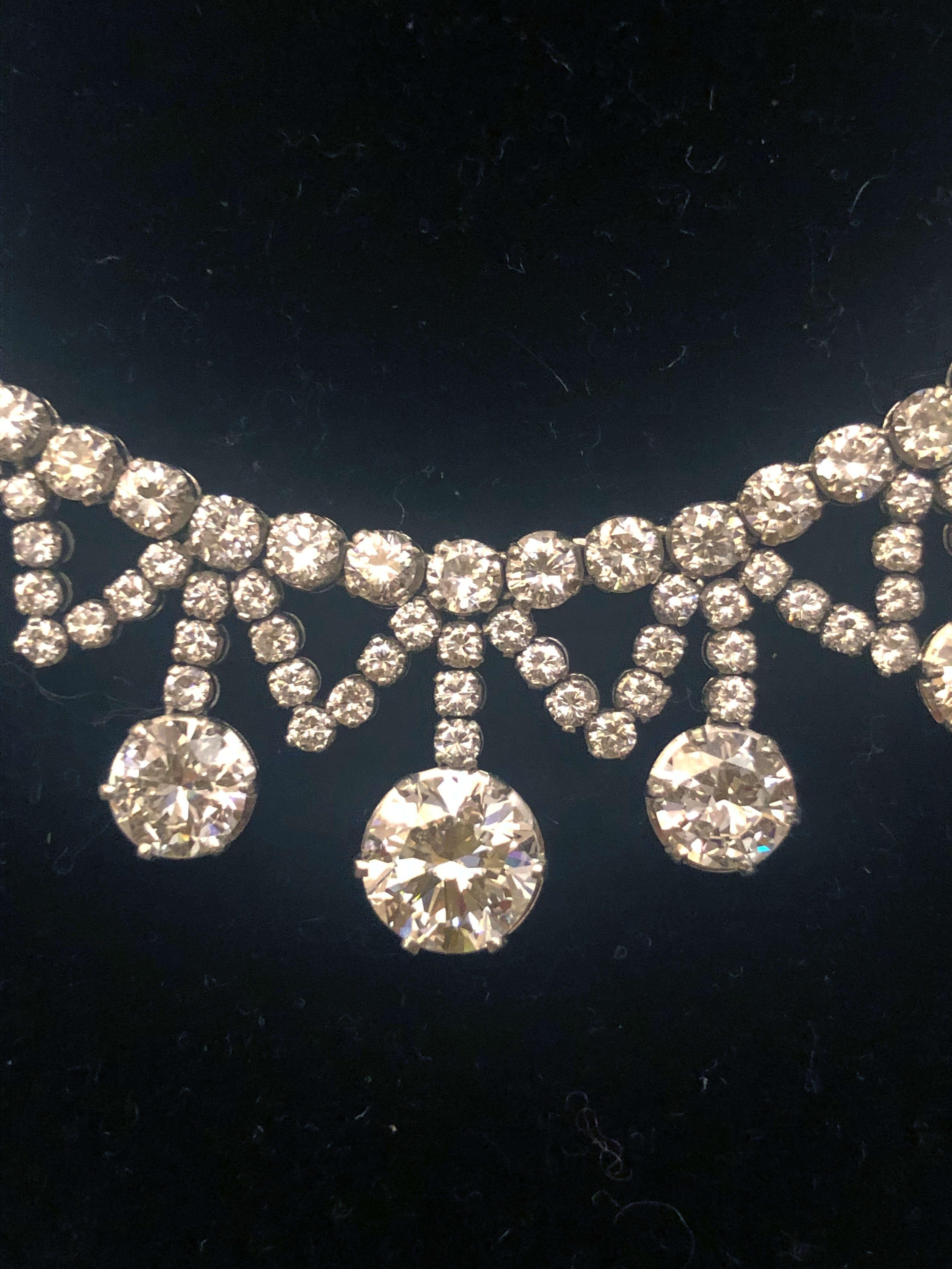 Collana girocollo con diamanti in platino in vendita 2