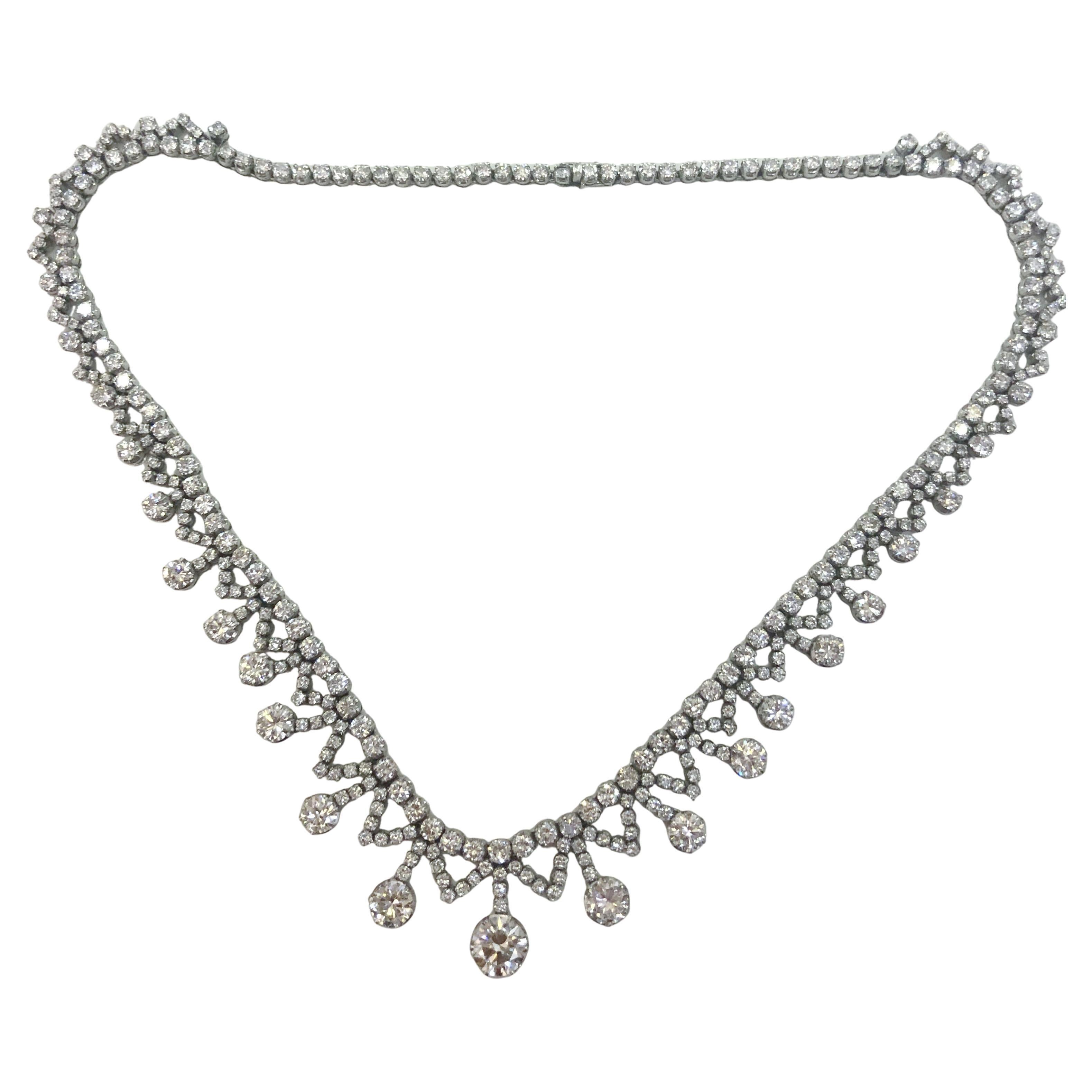 Platinum Diamond Choker Necklace