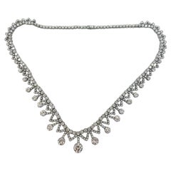 Platinum Diamond Choker Necklace