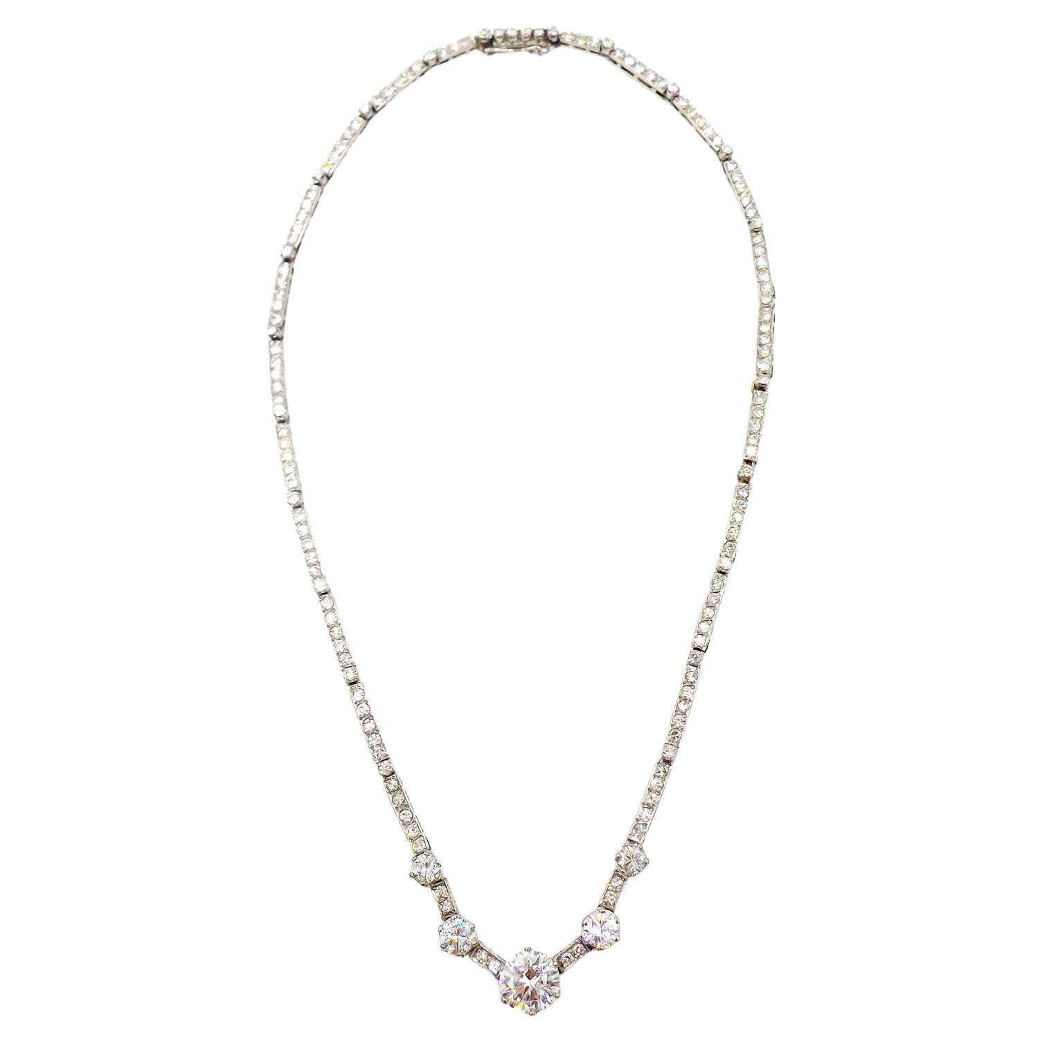 Platinum Diamond Choker Necklace