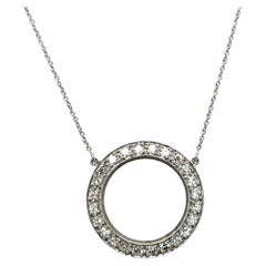 Platinum Diamond Circle of Life Pendant Set With 0.30ct Diamonds