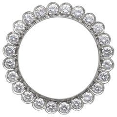 Platinum Diamond Circle Pin