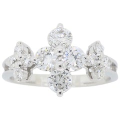 Platinum Diamond Cluster Ring