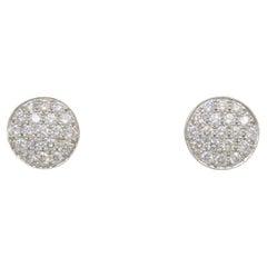 Platinum Diamond Cluster Stud Earrings