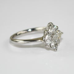 Platinum Diamond Cocktail Ring 1.29ct