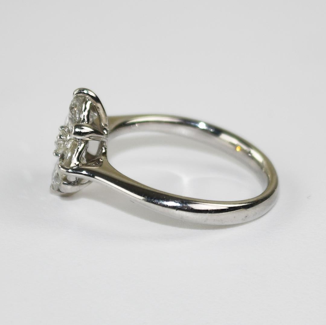Diamant-Cocktailring aus Platin 1,29ct für Damen oder Herren im Angebot