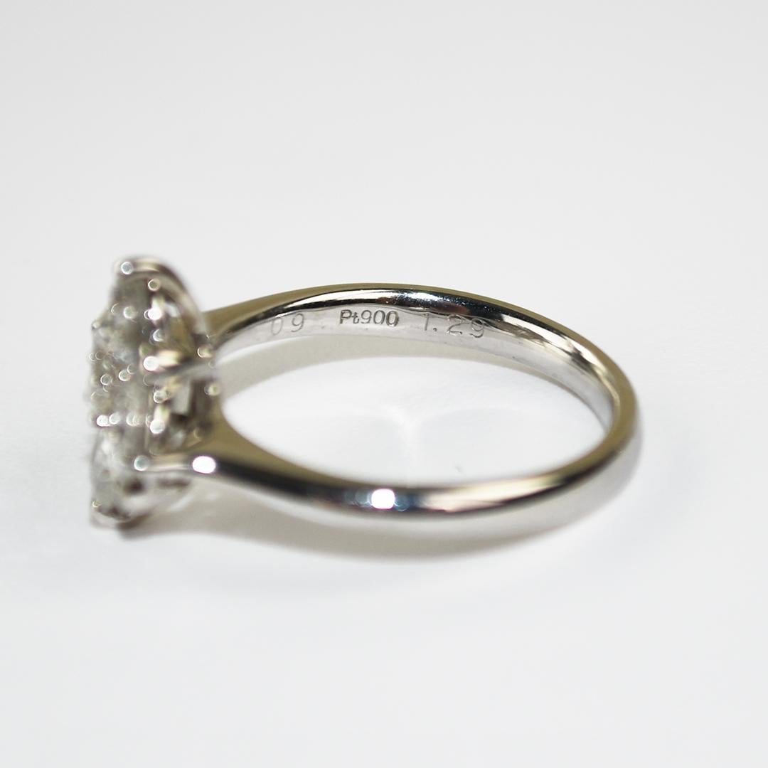 Diamant-Cocktailring aus Platin 1,29ct im Angebot 2