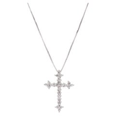 Platinum & Diamond Cross Necklace