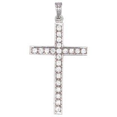 Platinum Diamond Cross Pendant
