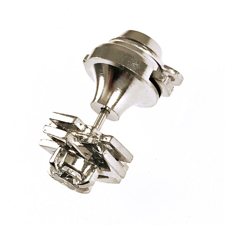 Platinum Diamond Double Cross Tie Tack at 1stDibs diamond tie tack