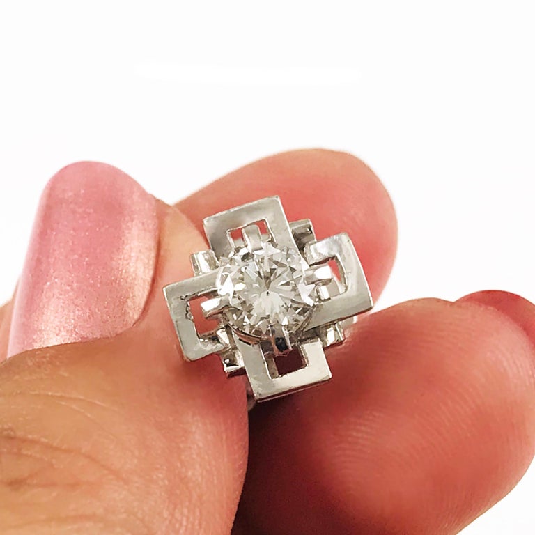 Platinum Diamond Double Cross Tie Tack at 1stDibs diamond tie tack