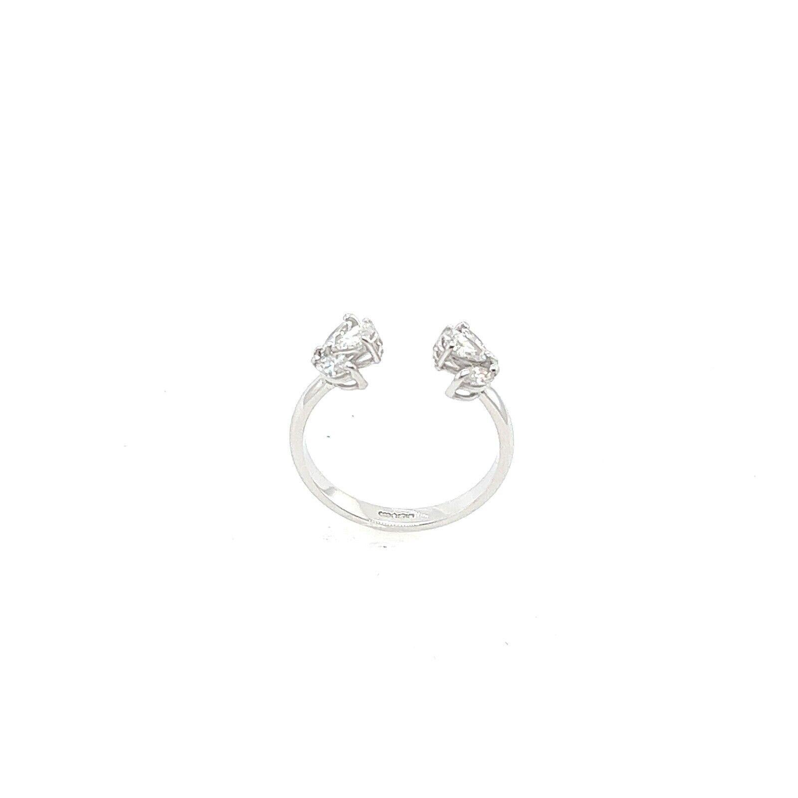 Platin-Diamant-Kleidring aus Platin mit 6 natürlichen Diamanten im Zustand „Neu“ im Angebot in London, GB