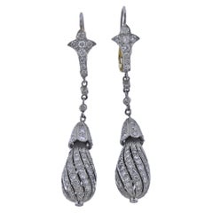 Platinum Diamond Drop Earrings