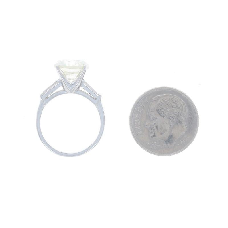 Platin Diamant Verlobungsring - 900 Rund Brillant 3,21ctw GIA Damen im Angebot