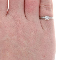 Platinum Diamond Engagement Ring - 950 European .60ctw Vintage