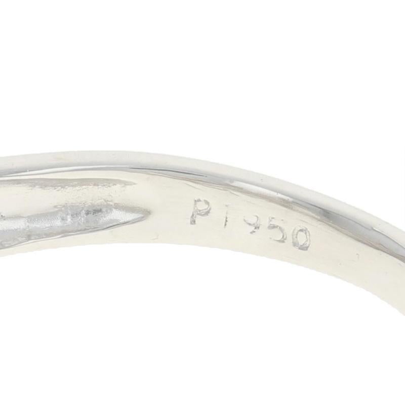 Platin Diamant Verlobungsring - 950 Prinzessinnenschliff 1,02 Karat Größe 6 1