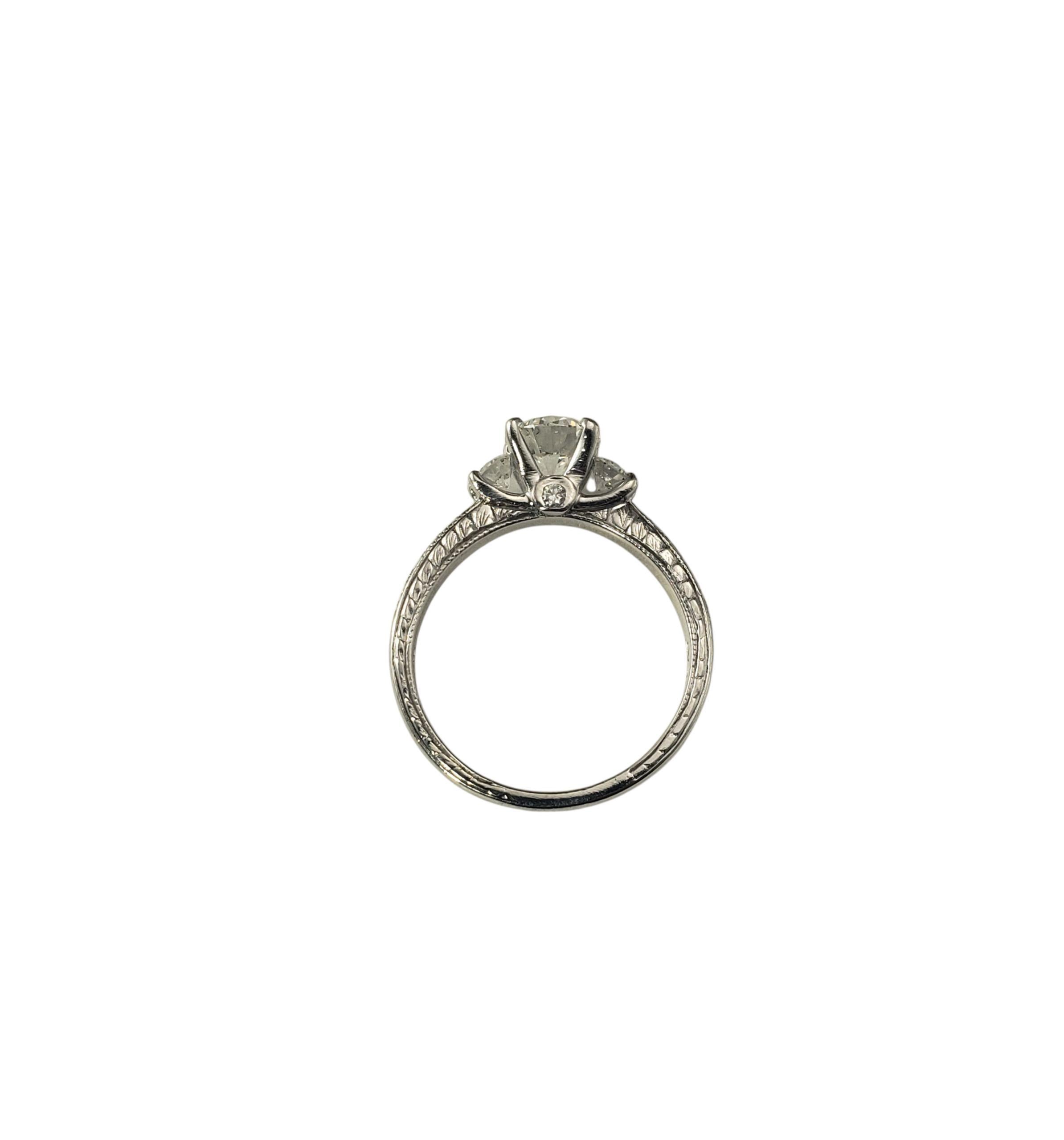 Bague de fiançailles en platine diamant taille 8 certifiée JAGi #22679 Pour femmes en vente