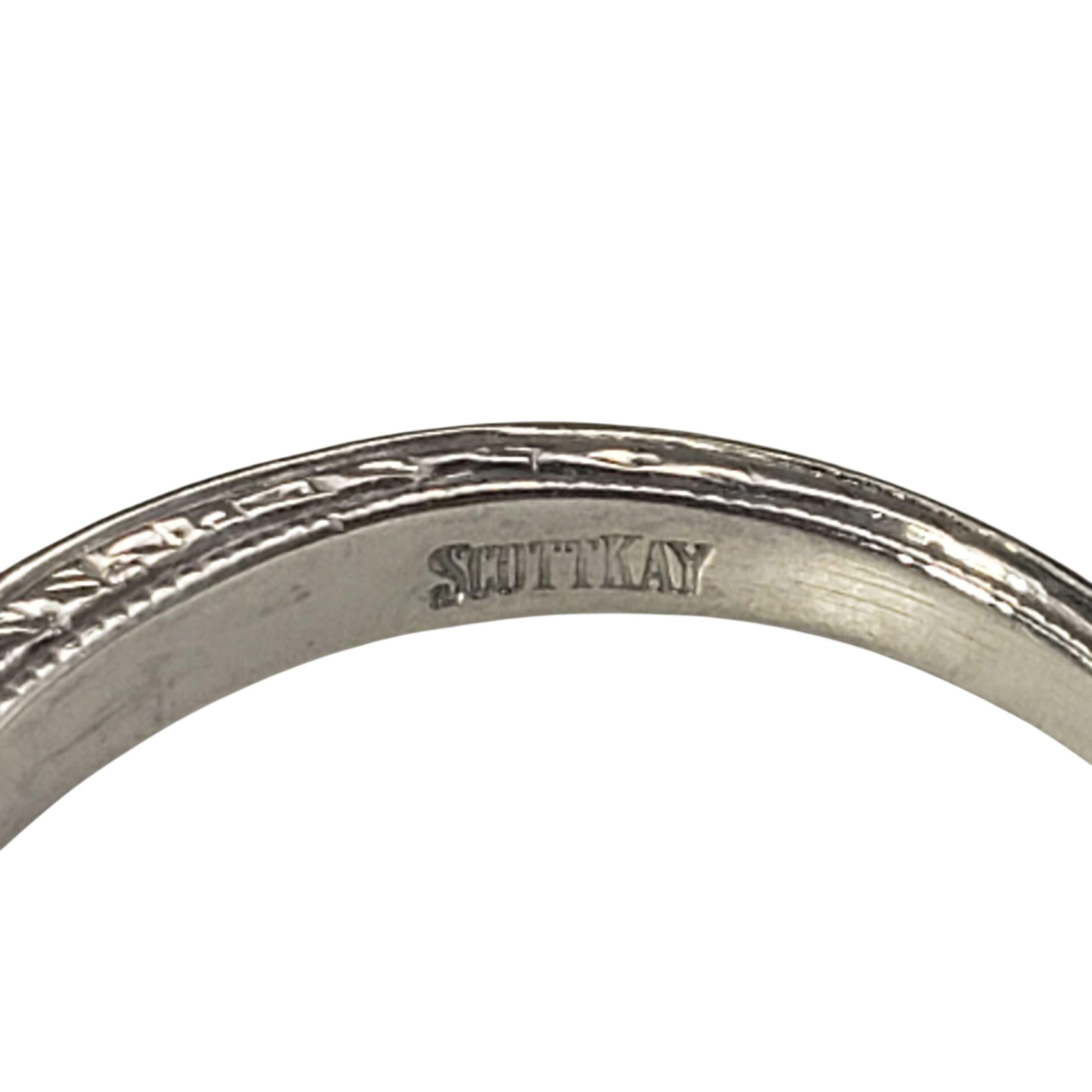 Bague de fiançailles en platine diamant taille 8 certifiée JAGi #22679 en vente 1