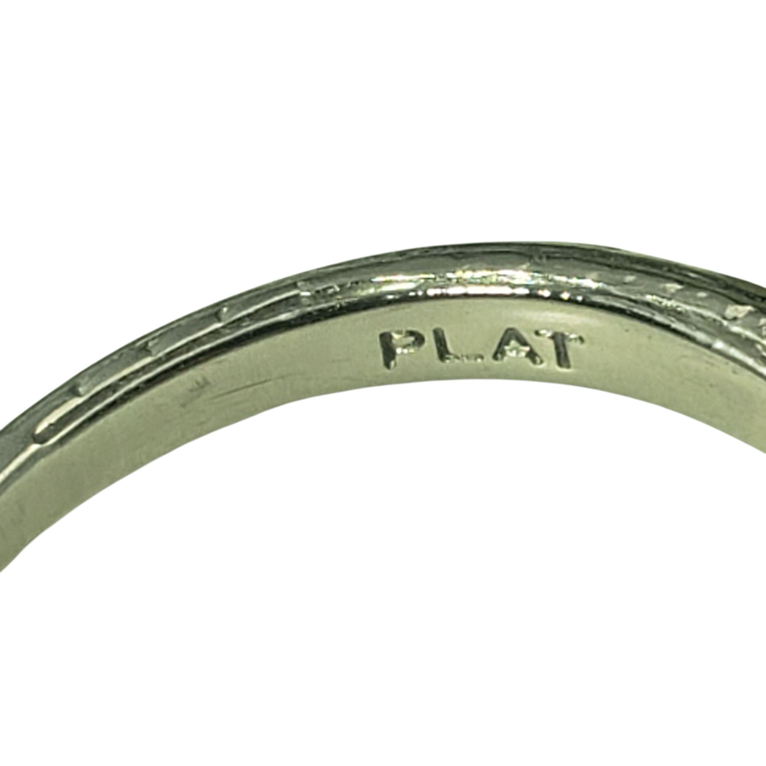 Bague de fiançailles en platine diamant taille 8 certifiée JAGi #22679 en vente 2