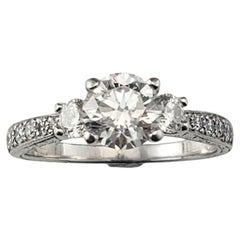Bague de fiançailles en platine diamant taille 8 certifiée JAGi #22679