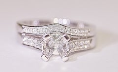 Platinum Diamond Engagement Ring Wedding Band .70 Carat Total Weight by Tycoon