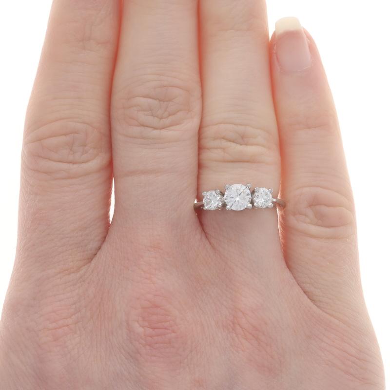 Size: 5
Sizing Fee: Up 2 sizes for $100 or Down 1 1/2 sizes for $80

Metal Content: Platinum

Stone Information
Natural Diamond
Carat(s): .55ct
Cut: Round Brilliant
Color: I
Clarity: SI2
Stone Note: (engagement center)

Natural Diamonds
Carat(s):