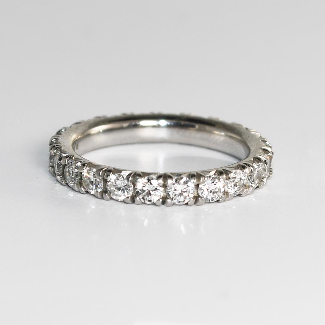 Women's or Men's Platinum Diamond Eternity Band 1.20ct