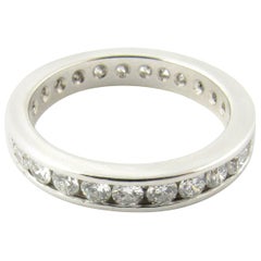 Platinum Diamond Eternity Band 1.35 Carat