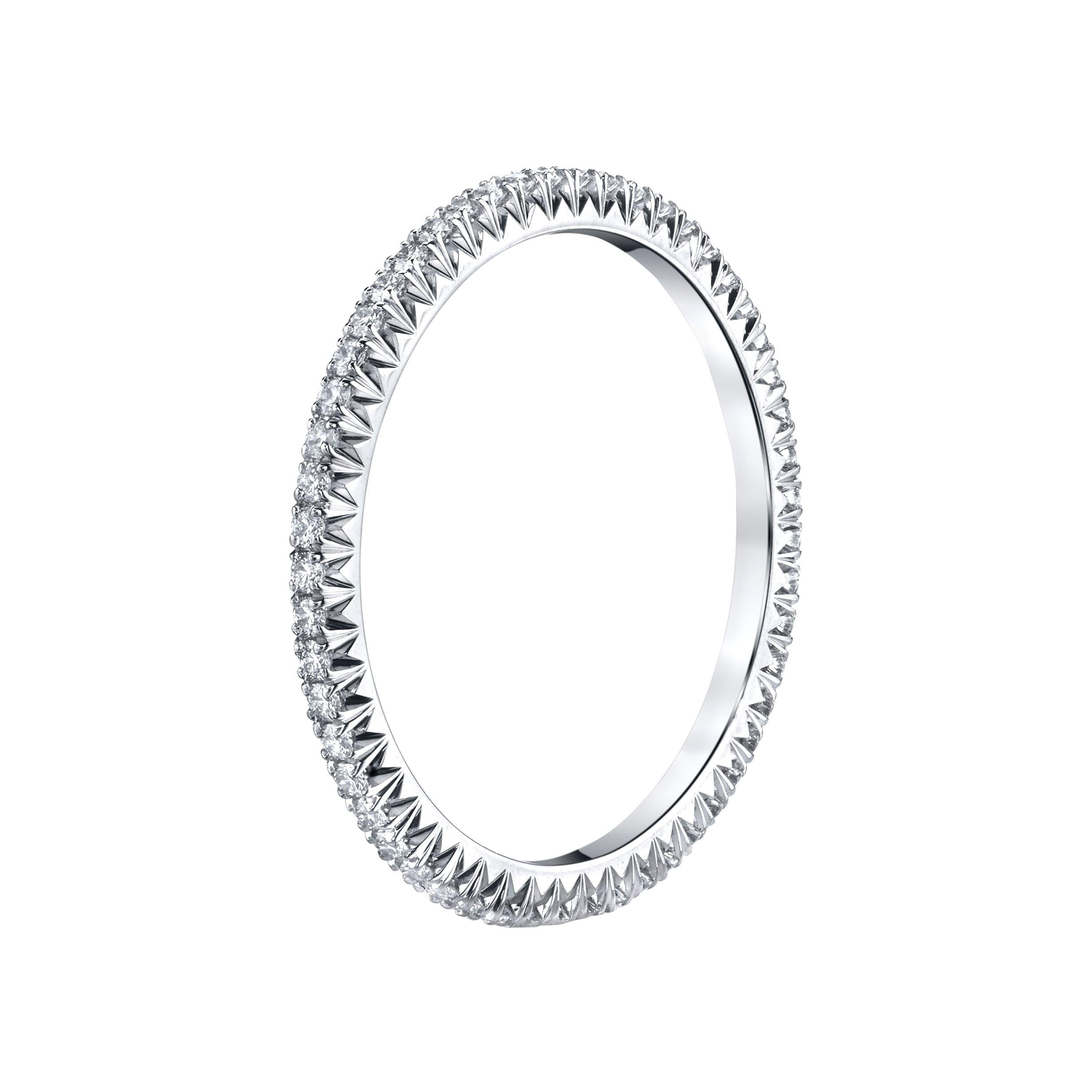 Platinum Diamond Eternity Band .27ct For Sale