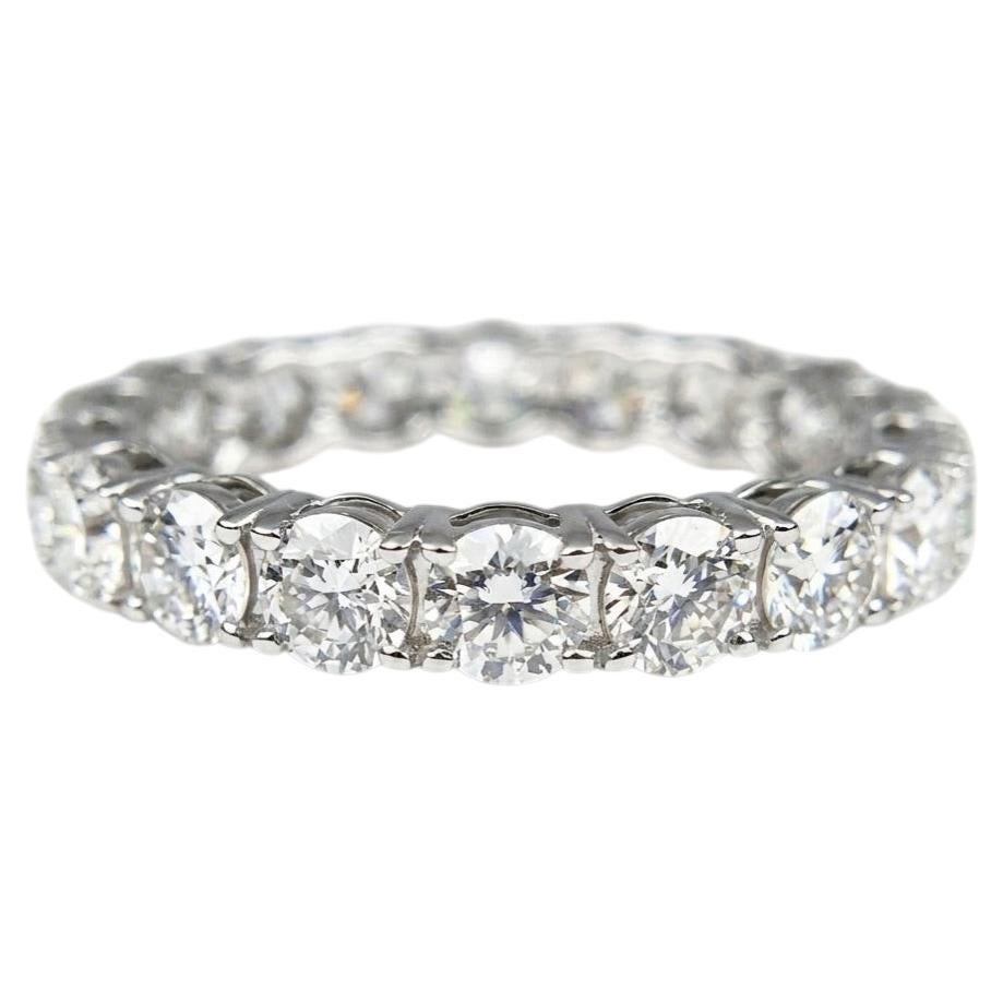 Platinum Diamond Eternity Band 3.20 Carats