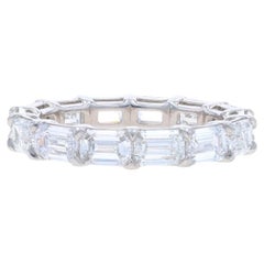 Platinum Diamond Eternity Band - Emerald Cut 4.31ctw GIA Wedding Ring