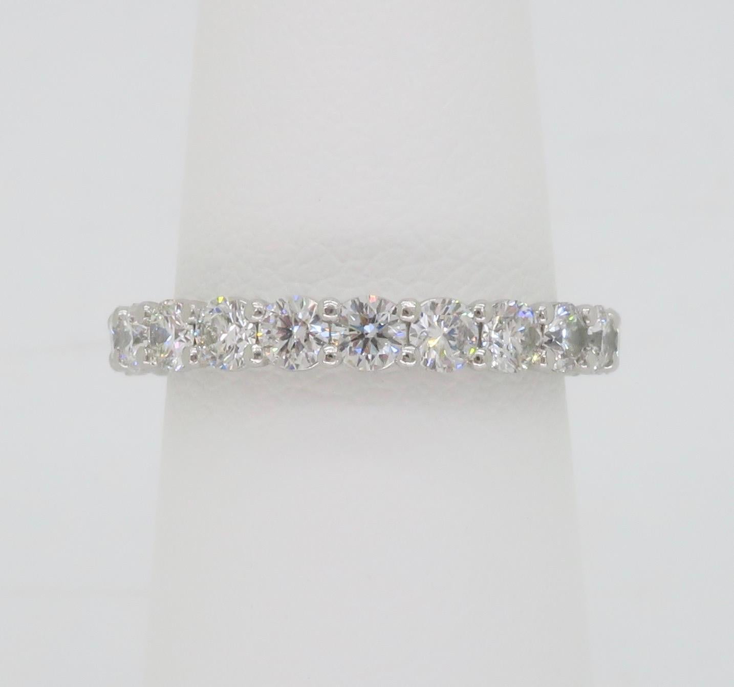 Platinum Diamond Eternity Band  In Excellent Condition In Webster, NY