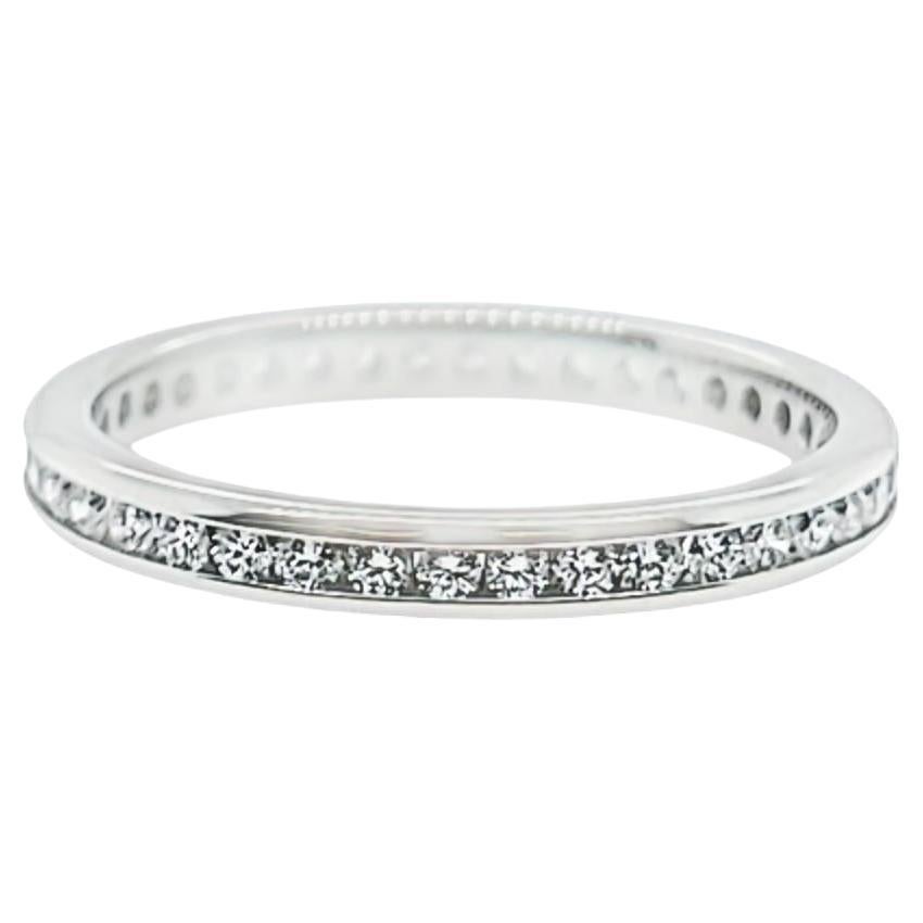 Bracelet d'éternité en platine et diamant en vente