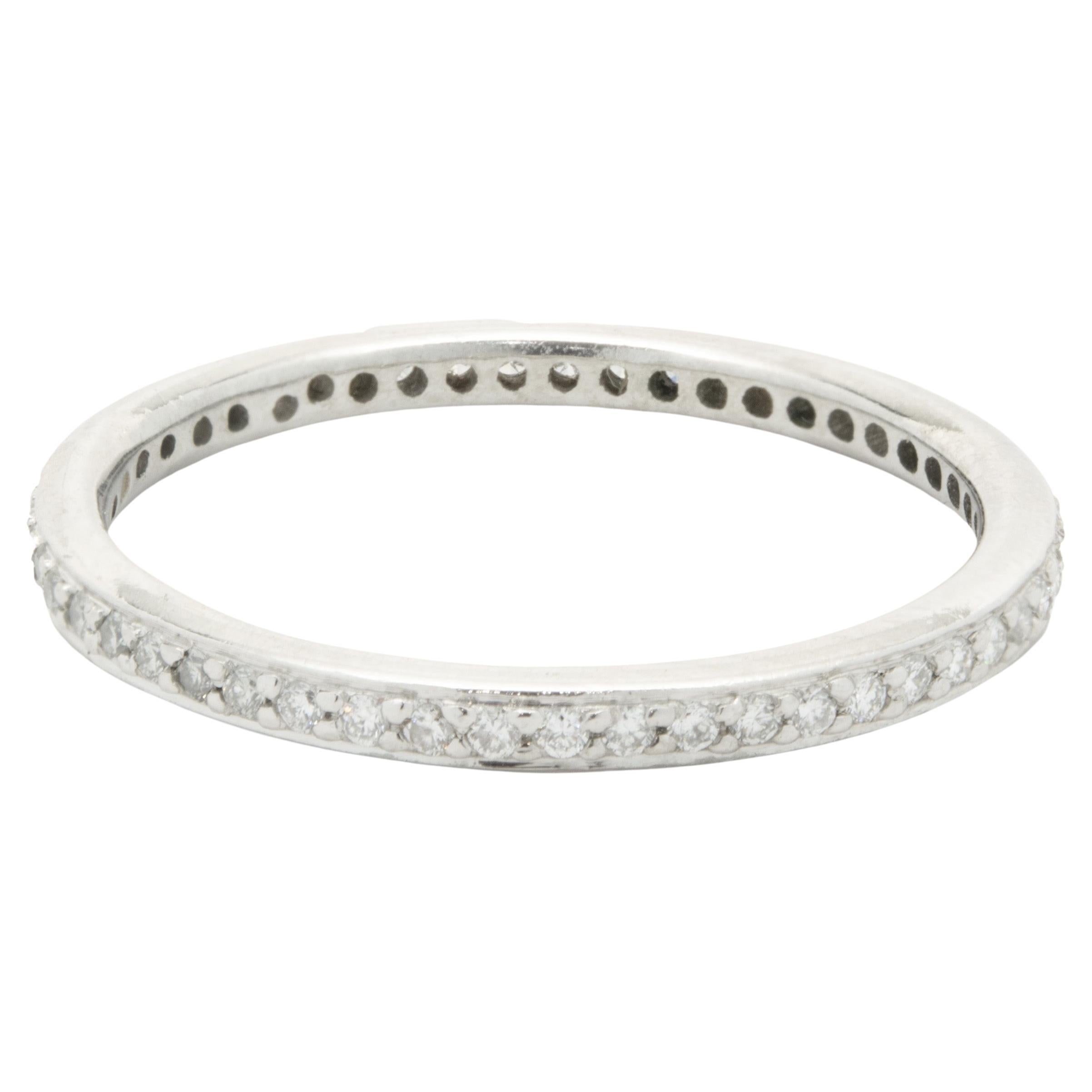 Bracelet d'éternité en platine et diamant