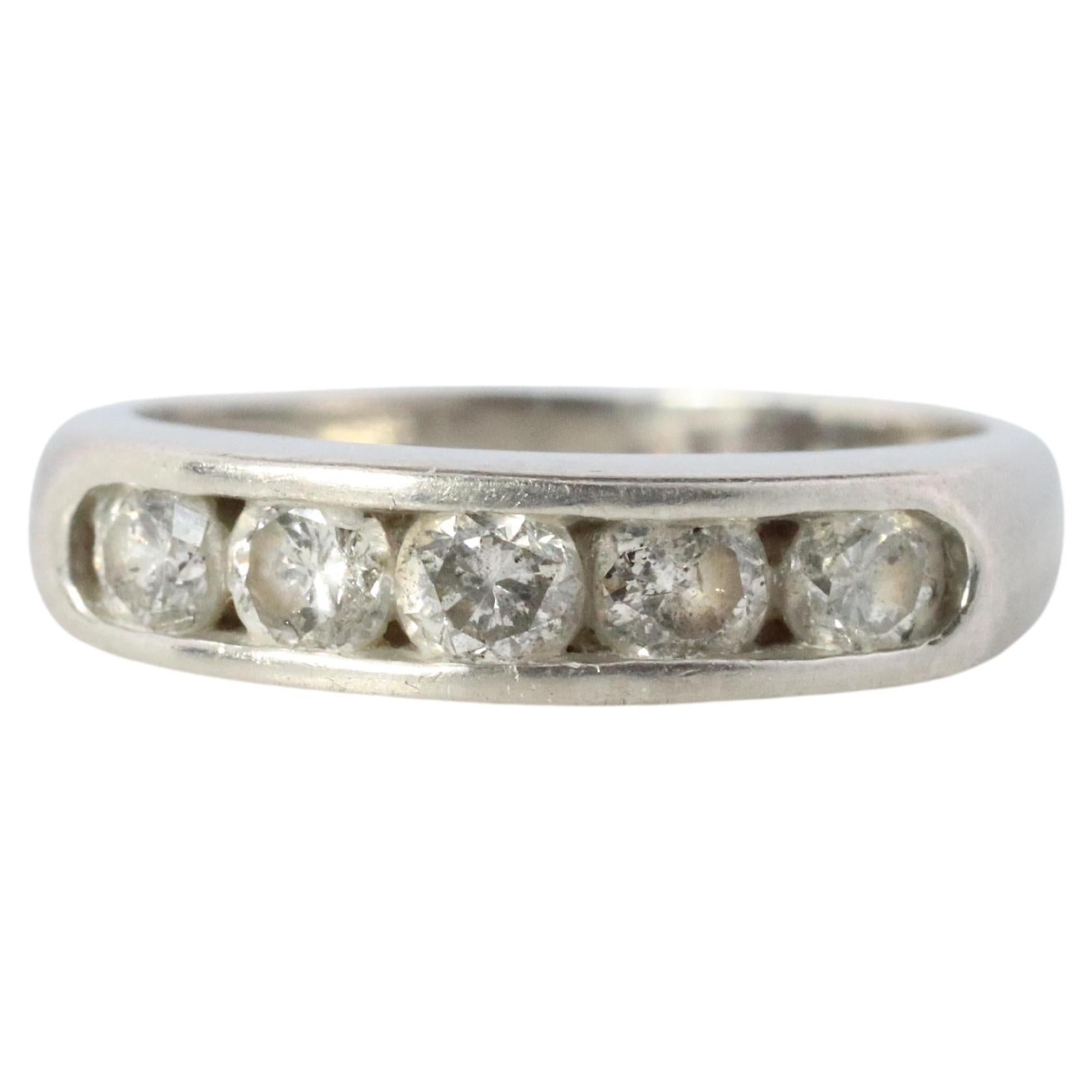 Anillo de eternidad de diamantes en platino. PT900 1/2ctw Anillo Infinito Medio Aniversario