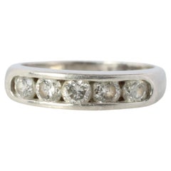 Anillo de eternidad de diamantes en platino. PT900 1/2ctw Anillo Infinito Medio Aniversario