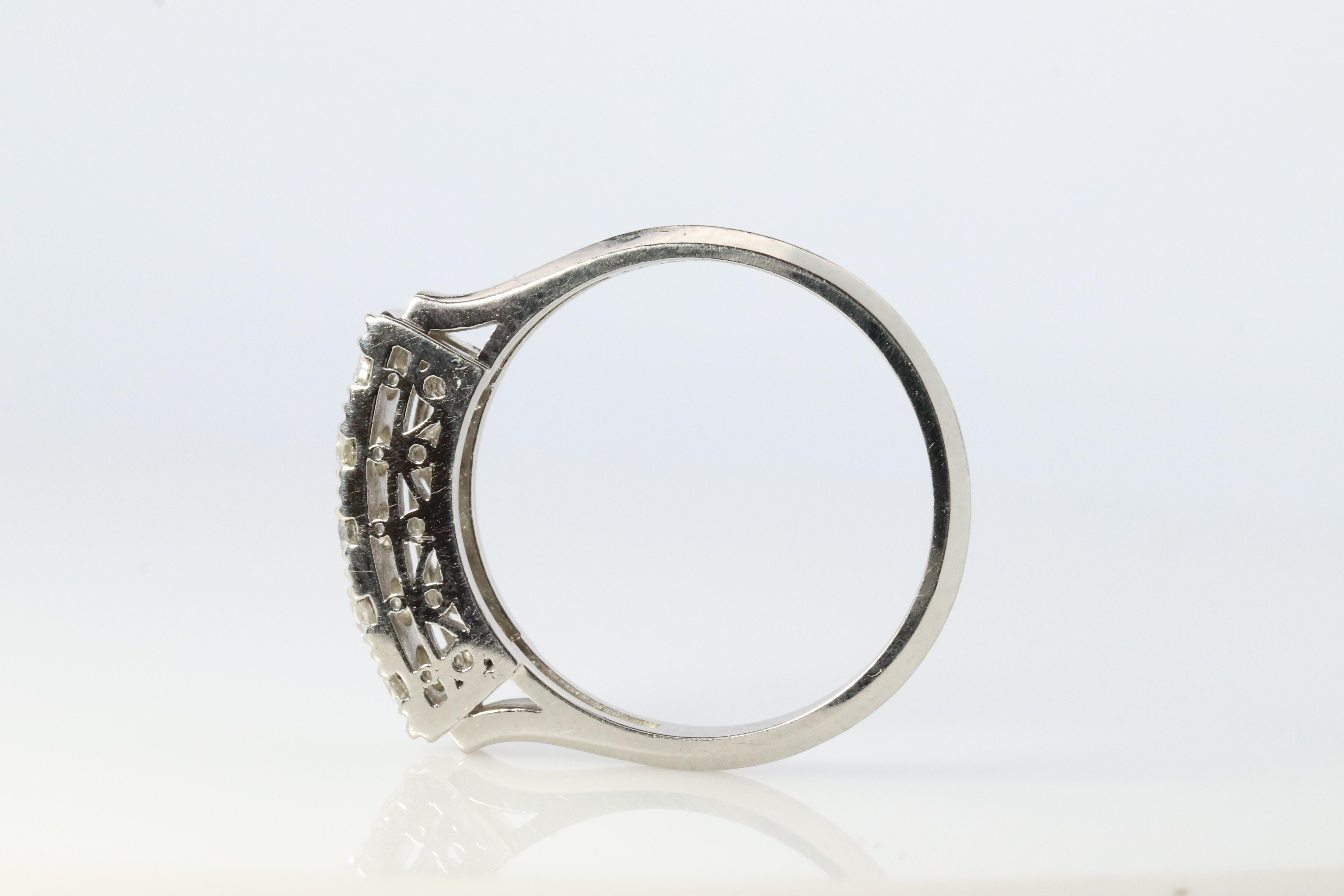 Platinum Diamond eternity band. PT900 1/3ct Half Anniversary Infinty Ring. In Good Condition For Sale In Port Charlotte, FL
