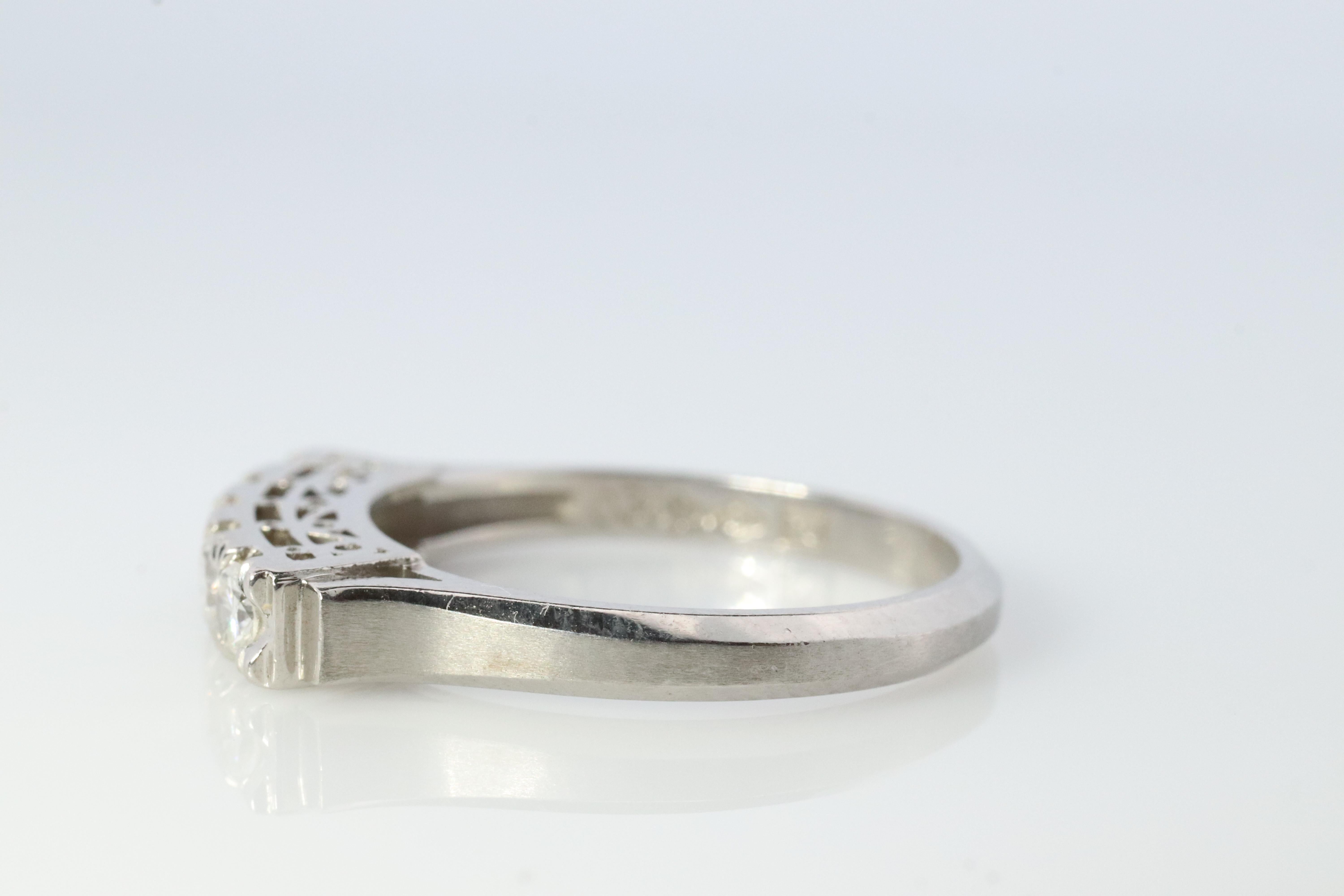 Platinum Diamond eternity band. PT900 1/3ct Half Anniversary Infinty Ring. For Sale 1