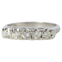 Anillo de eternidad de diamantes en platino. PT900 Anillo Infinito Medio Aniversario 1/3ct.