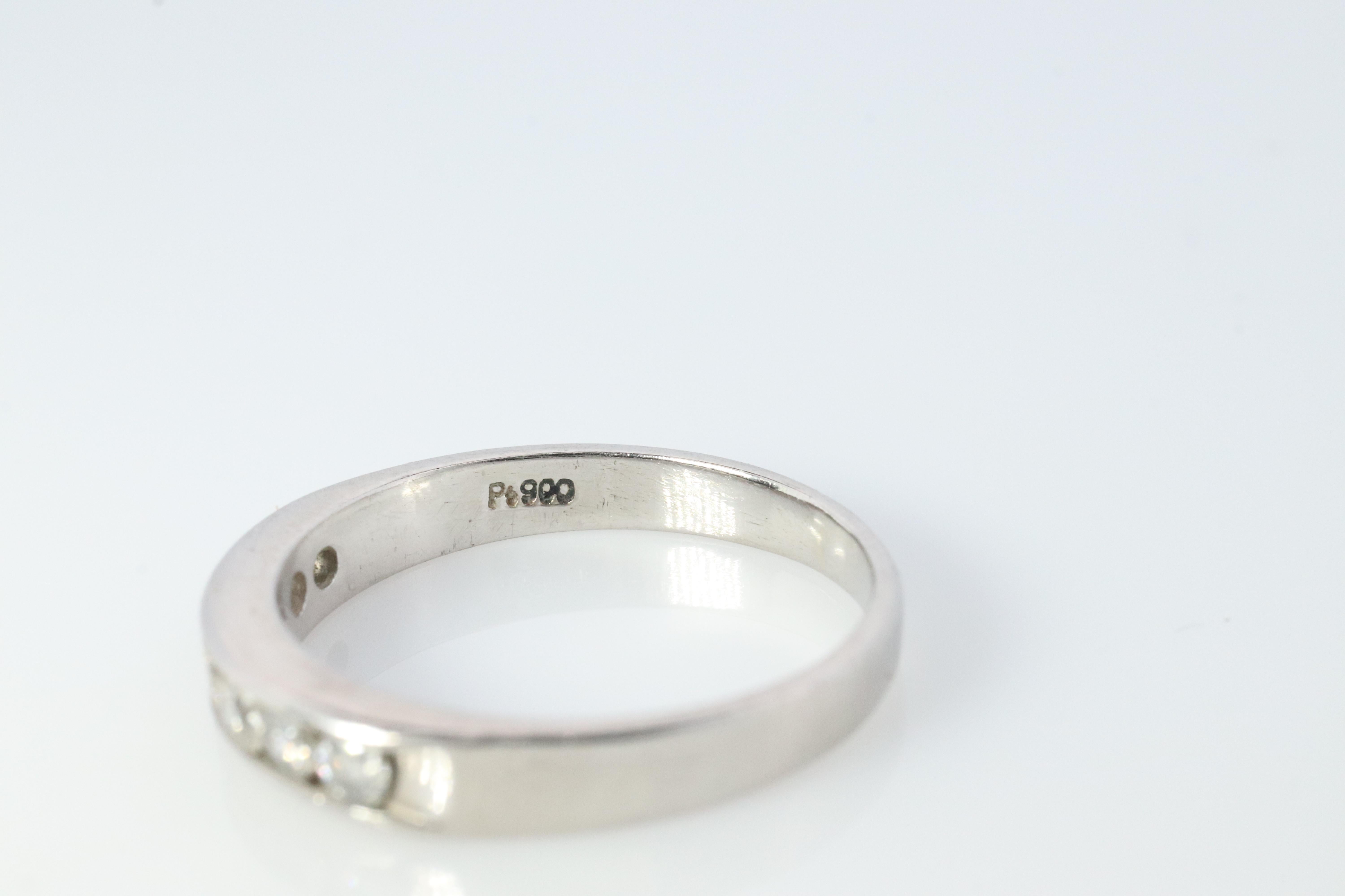 Anillo de eternidad de diamantes en platino. PT900 Anillo Infinito Media Eternidad 1/3ct. en Bueno estado para la venta en Port Charlotte, FL