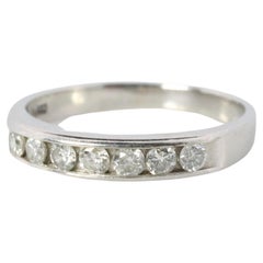 Anillo de eternidad de diamantes en platino. PT900 Anillo Infinito Media Eternidad 1/3ct.