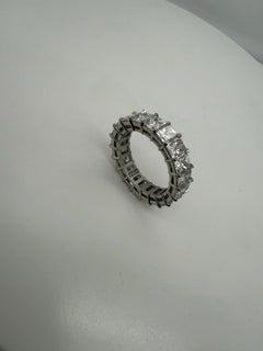 Platinum Diamond eternity band rectangular diamond band PT950