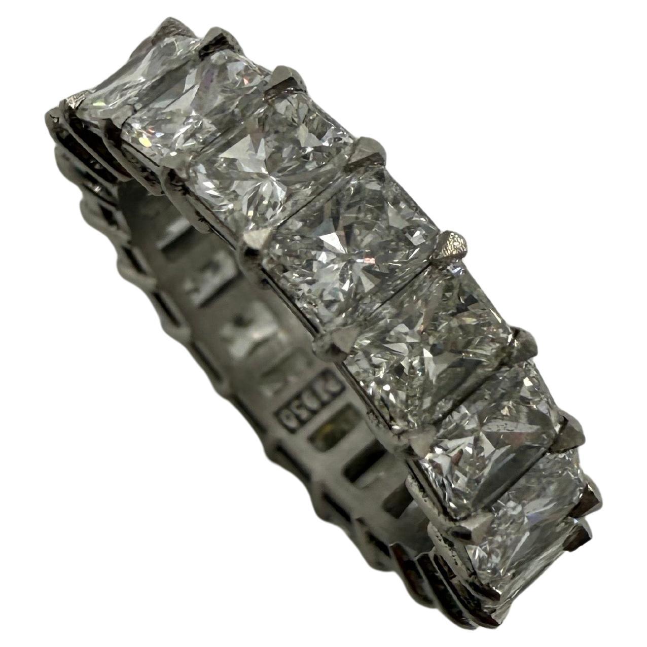 Platinum Diamond eternity band rectangular diamond band PT950