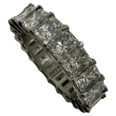 Fascia eternità in platino con diamante rettangolare PT950