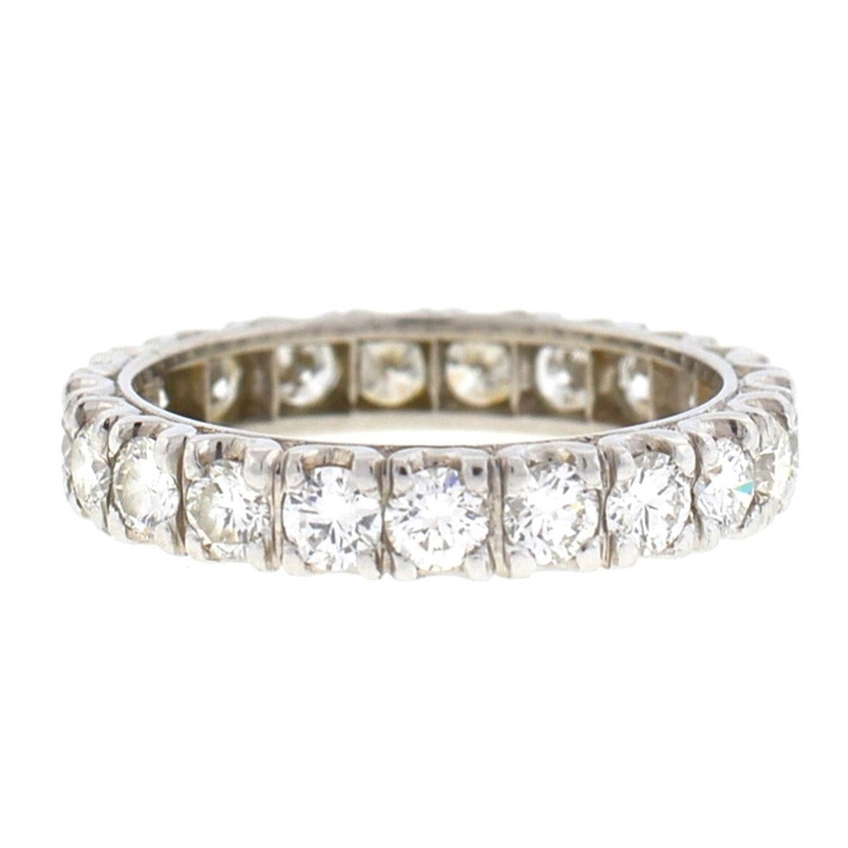 Company-N/A
Style-Diamond Eternity Band Ring 2.2 Cts 
Metal-Platinum 
Size-8
Weight-5.42 grams
Stones-Diamonds approx 2.2 Cts tw