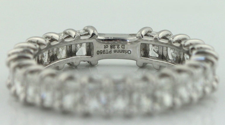 Women's or Men's Platinum Diamond Eternity Band Ring For Sale